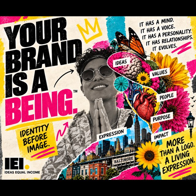 Your Brand Is A Being. It has a mind, a voice, a personality, relationships. It evolves. Identity before image. More than a logo, a living expression.